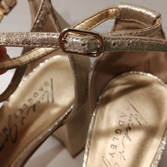 Badgley Mischka Gold Open Toe Rhinestones He… - Picture 12 of 15